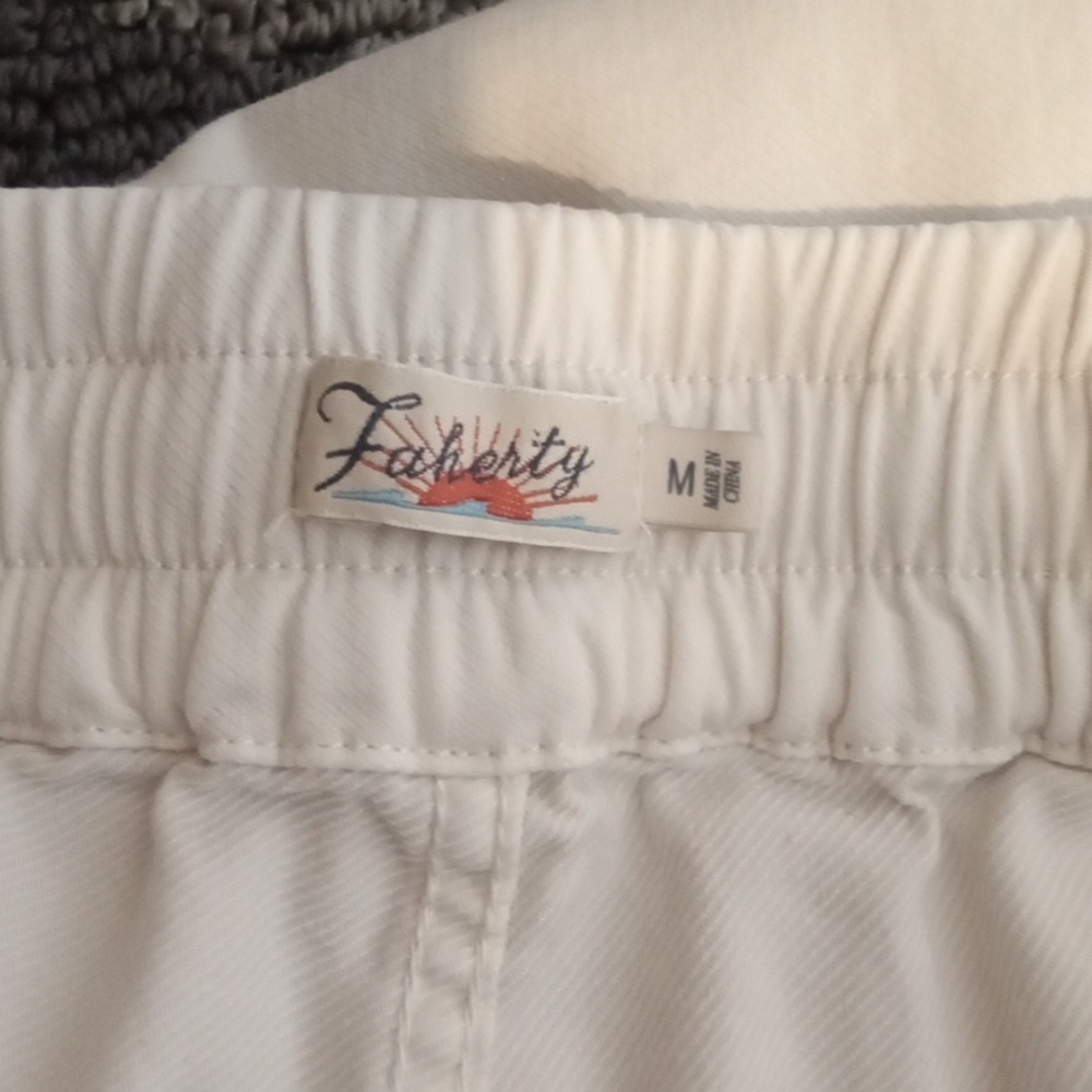 Faherty Essential Drawstrings Pants Whisper White… - image 2